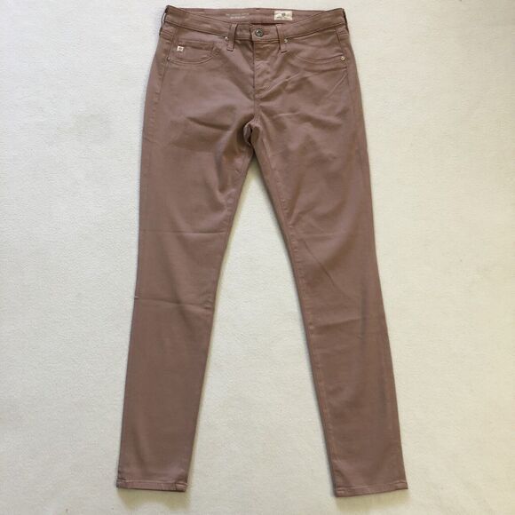 AG Adriano Goldschmied Dusty Rose Pink The Legging Ankle Super Skinny Jean 27R - Picture 1 of 9